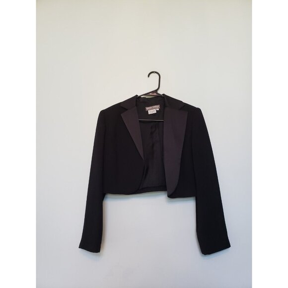 Maggy London Women Petite Sz 4P Two Piece Dress Cropped Jacket Long Sleeve NWT - Picture 4 of 11